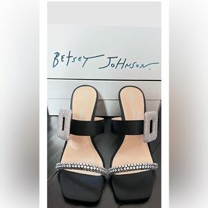 Betsy Johnson Women's Rhinestone Buckle Evening Sandals.🩴 🛍️👗